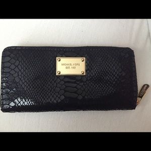 Michael Kors "ZA Embossed Leather Wallet"