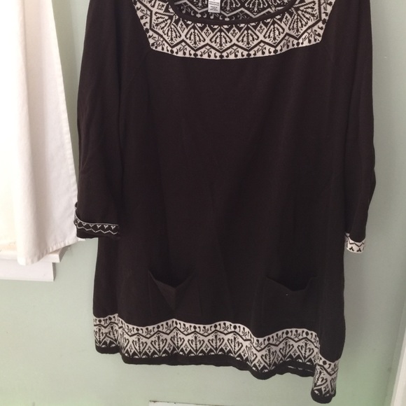 Long brown sweater