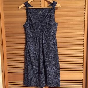 Super Cute Athleta Blue Print Dress, Size 6