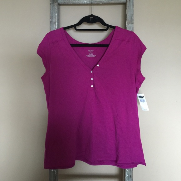 Cap sleeve, 4 button tee