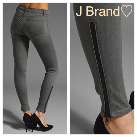 J Brand Jeans Power Stretch Zip Leggings in Gotham - Picture 1 of 5