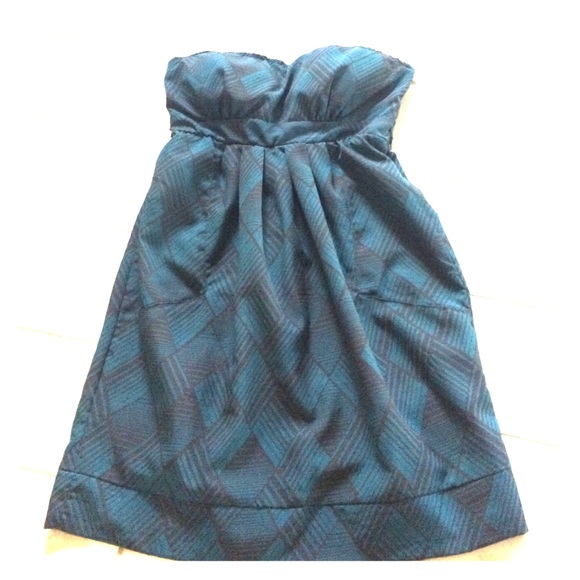 Dark Green and Black Mini Dress with Pockets - Picture 1 of 3