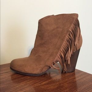 Qupid fringe booties