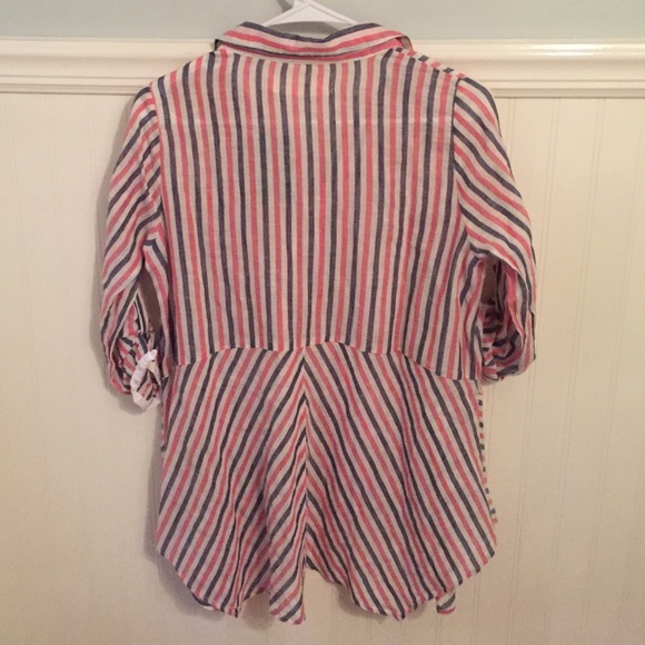 NWT Anthro Tisket Popover Hanky Asymmetrical Hem - Picture 4 of 4