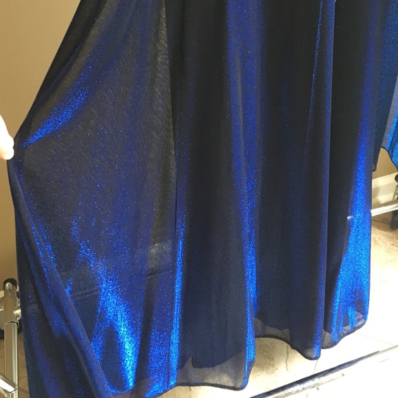 Betsy & Adam  Blue Formal Gown - Picture 3 of 4