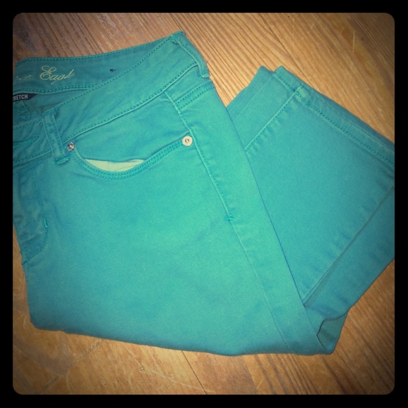 Blue/Teal colored skinny jeans