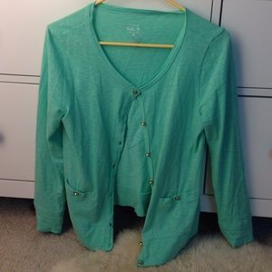 J.crew painter tee cardigan