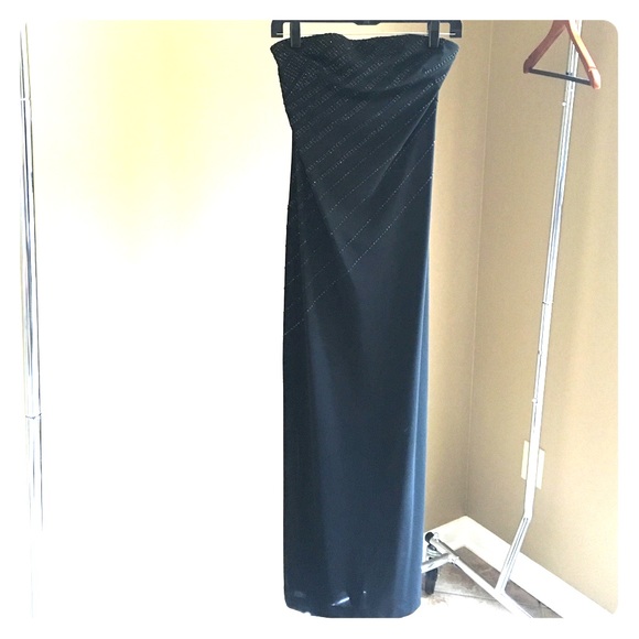 Express Strapless Black Dress - Picture 1 of 4