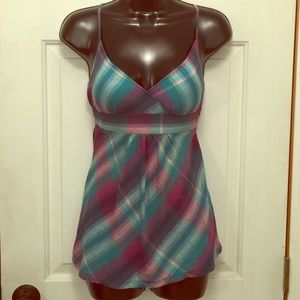 One Step Up Plaid Tank Top