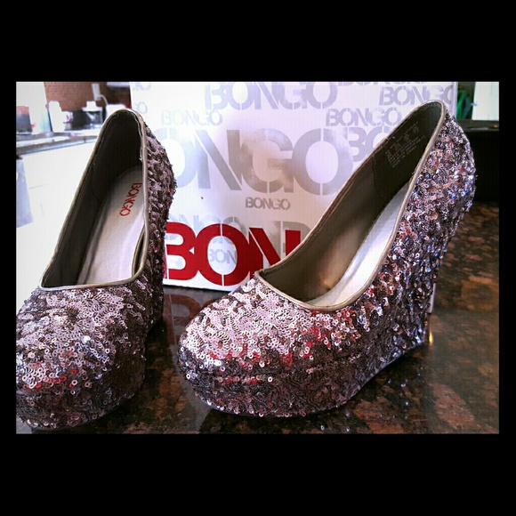 New Bongo sequin platform wedges