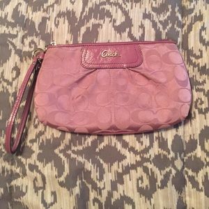 Coach signature wristlet