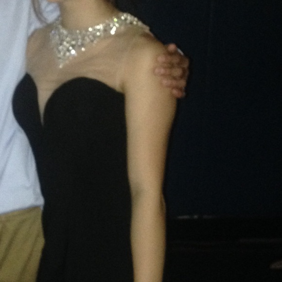 Black homecoming dress with rhinestones - Picture 4 of 4