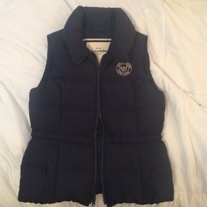Abercrombie Navy Puffer Vest