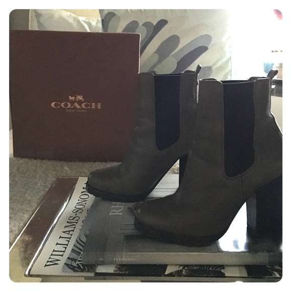 Coach Mid Ankle Booties, Size 5