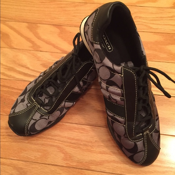 Coach Black Sateen Kirby Shoes - Picture 1 of 3