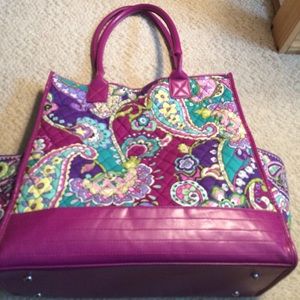 large Vera Bradley purple boxy tote!!