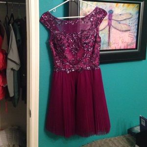 Sherri hill purple dress worn once