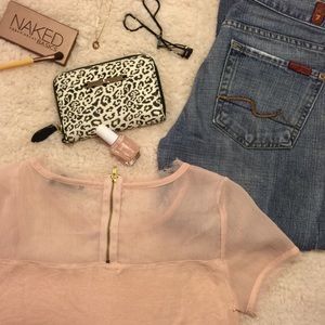 H&M | Sheer Block Top