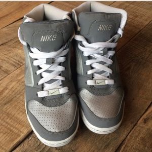 Silver and gray sparkle Nike airs