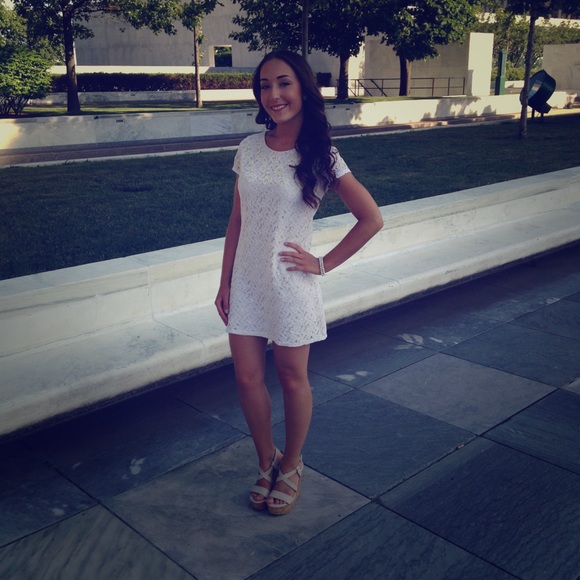 White lace formal dress