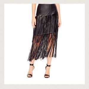 **REDUCED price** Kensie faux leather fringe skirt