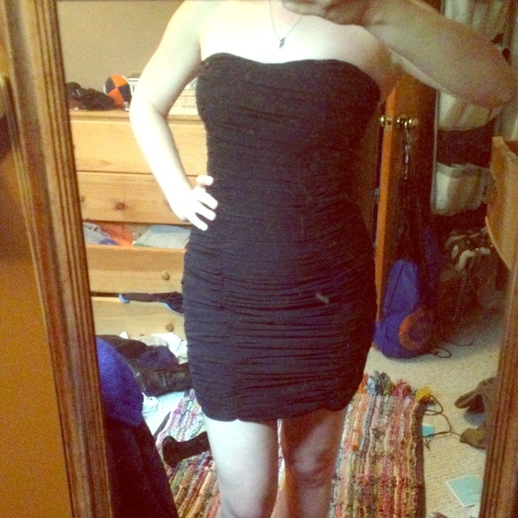 Black Strapless Party Dress