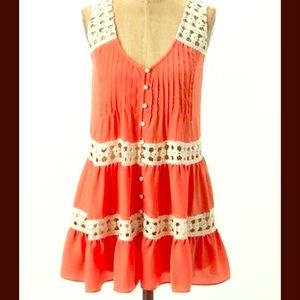 Anthropologie orange tunic size 4!