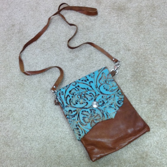 Leather embossed bag
