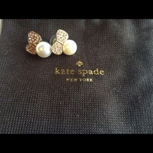 kate spade ♠️ pearls & bows earrings