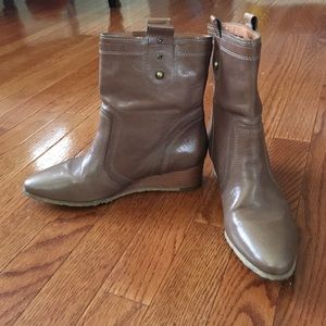 Brown Frye Wedge Ankle Boots, Size 6 Brown Frye Wedge Ankle Boots, Size 6
