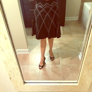 Black geometric skirt