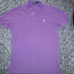 Purple Ralpn Lauren polo shirt w/ a yellow horse