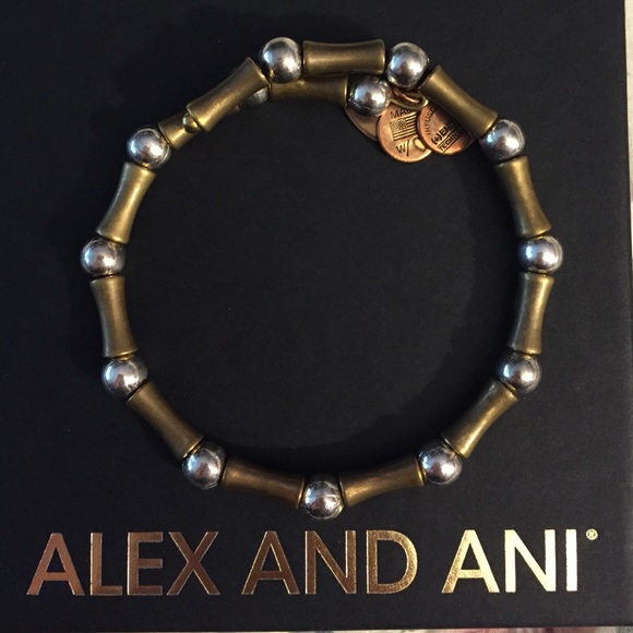 Alex & Ani silver and brass wrap bracelet