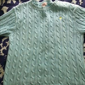 Light blue Lilly Pulitzer cable knit sweater