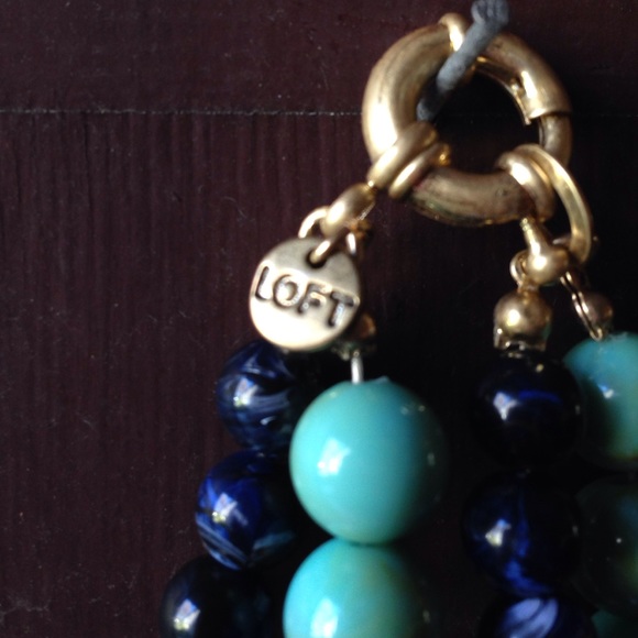 Loft Blue Layered Fringe Necklace - Picture 3 of 4