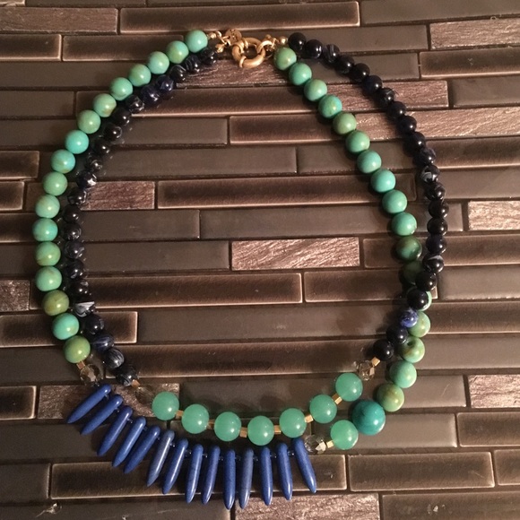 LOFT Jewelry - Loft Blue Layered Fringe Necklace