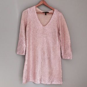 BCBG Max Azria metallic sweater mini