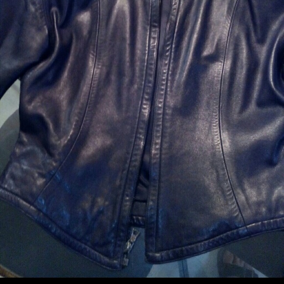 John Michael Black Leather Jacket - Picture 3 of 4