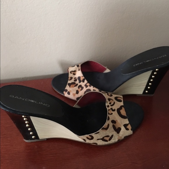 Leopard print sandals