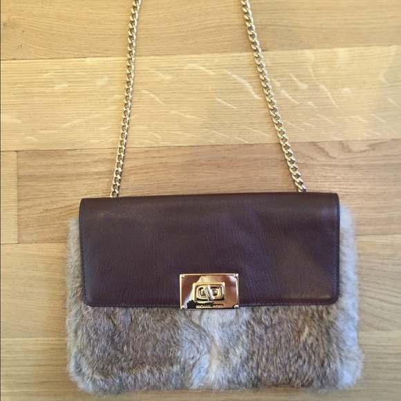 Michael Kors Sloan real fur clutch