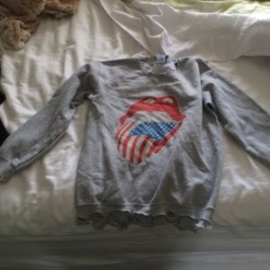 Rolling stones sweatshirt.