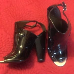 Givenchy patent leather peep toe boots Aunthentic