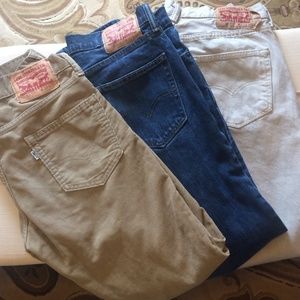 Bundle of 3 Men's Levi's : 2 pairs 511's and a 501