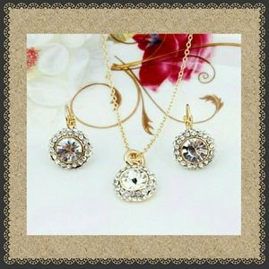 18k Gold plated necklace & earrings set