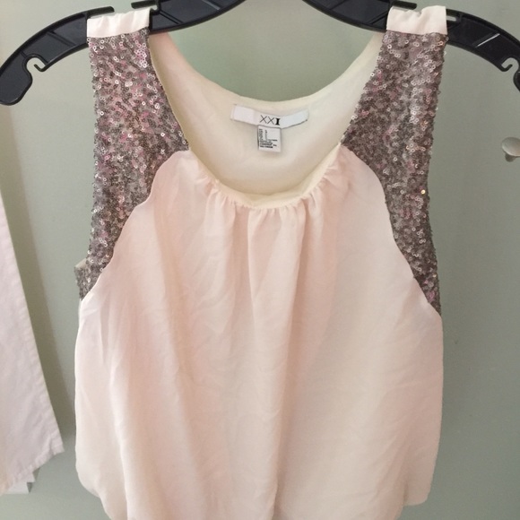Great tank with sequins.