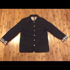 Authentic Burberry Navy Quilted Jacket sz 36 4US/S