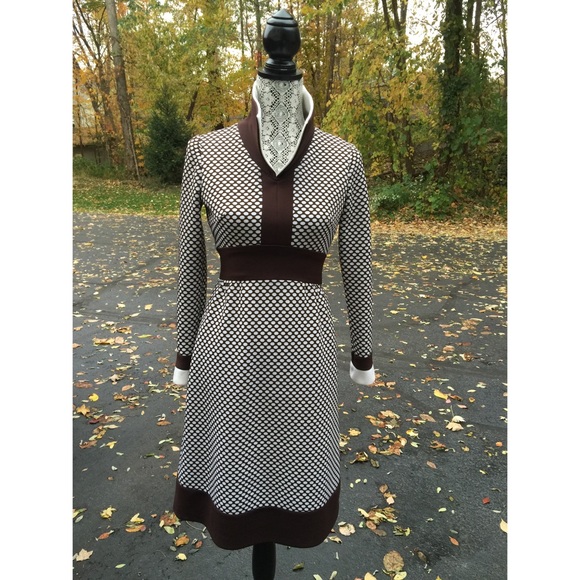 💞HP💞 Brown Polka Dot Vintage Dress