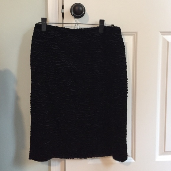 Persian lamb pencil skirt