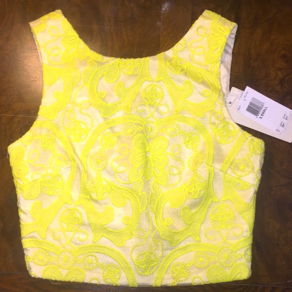 Lucy Paris yellow crop top