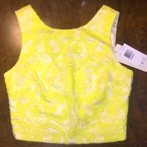 Lucy Paris yellow crop top
